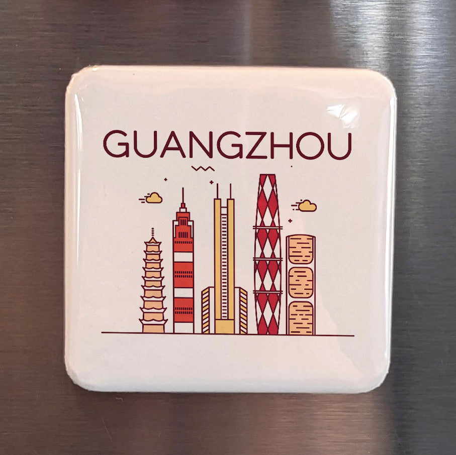 Guangzhou China Asia Magnet | Canton Gateway of the Pearl River Delta | 2x2 | Made in Canada