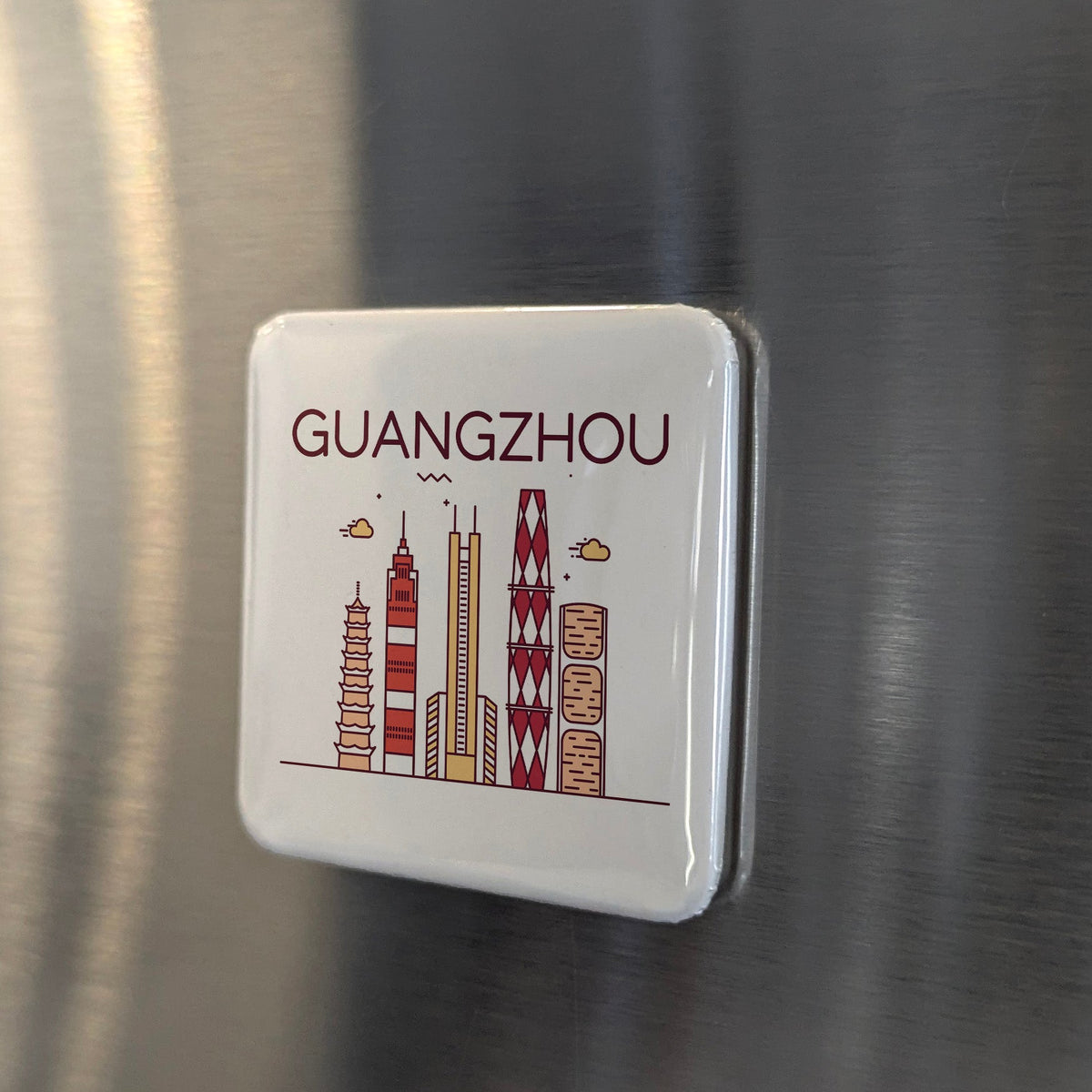 Guangzhou China Asia Magnet | Canton Gateway of the Pearl River Delta | 2x2 | Made in Canada