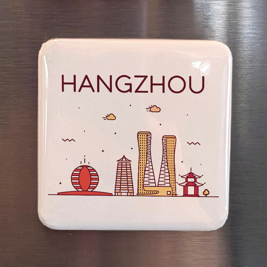Hangzhou China Asia Magnet | Paradise City on the West Lake | 2x2 | Made in Canada