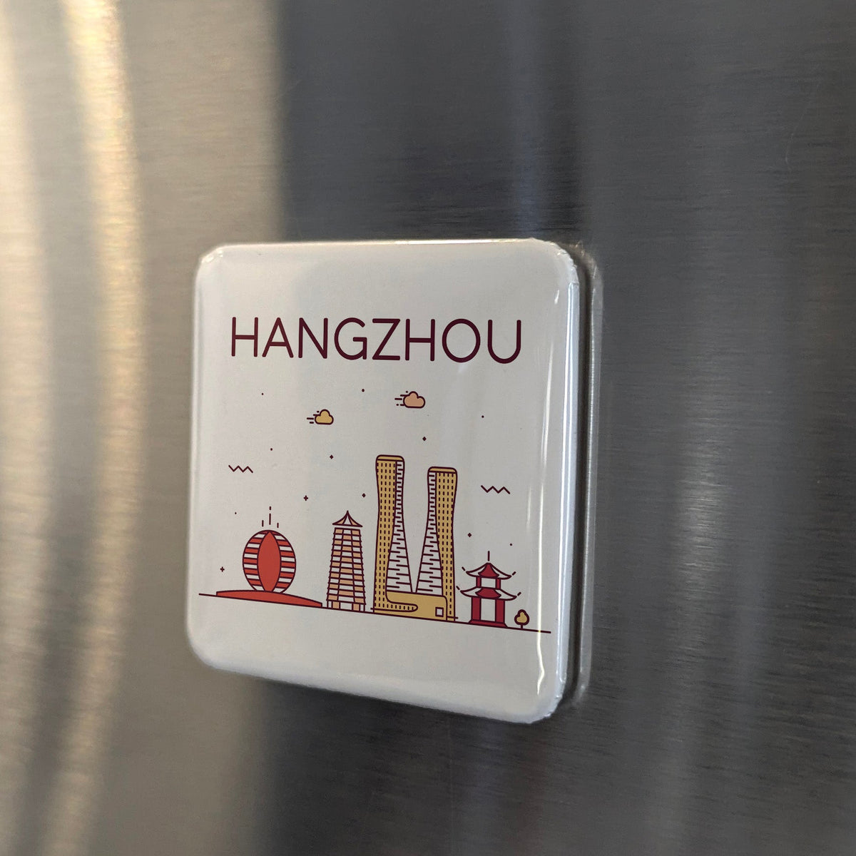 Hangzhou China Asia Magnet | Paradise City on the West Lake | 2x2 | Made in Canada