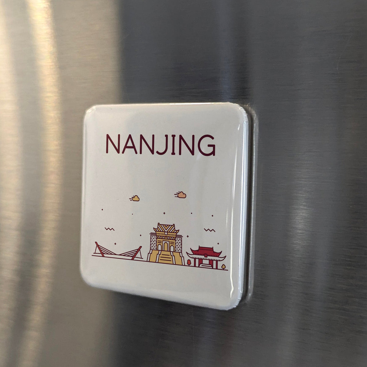 Nanjing China Asia Magnet | Ancient Capital on the Yangtze River | 2x2 | Made in Canada