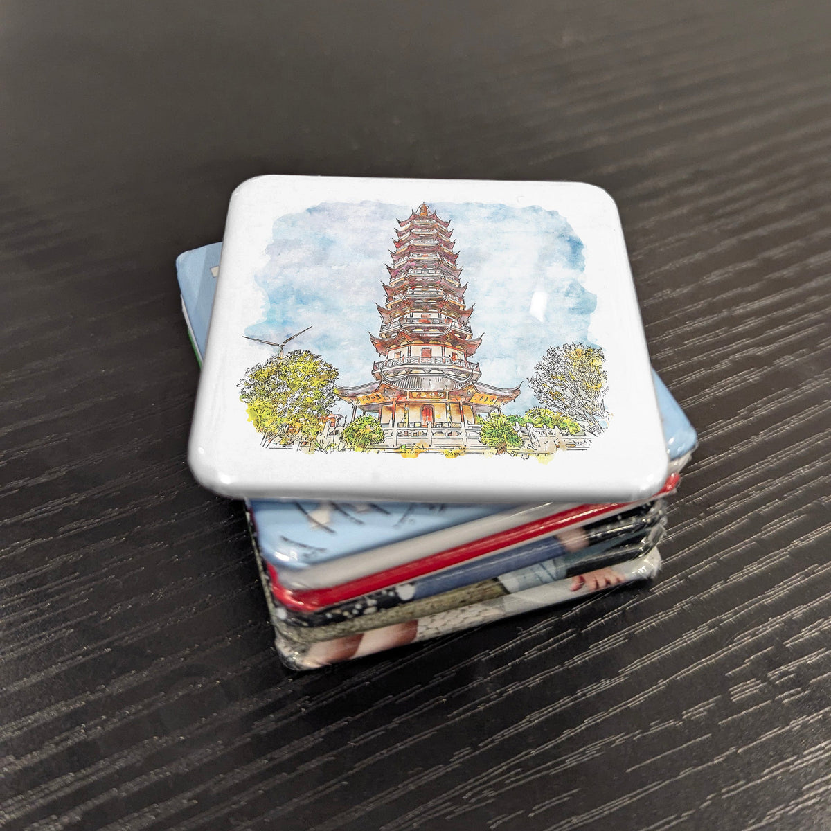 Shanghai China Asia Magnet | Pagoda City Where East Meets West | 2x2 | Made in Canada