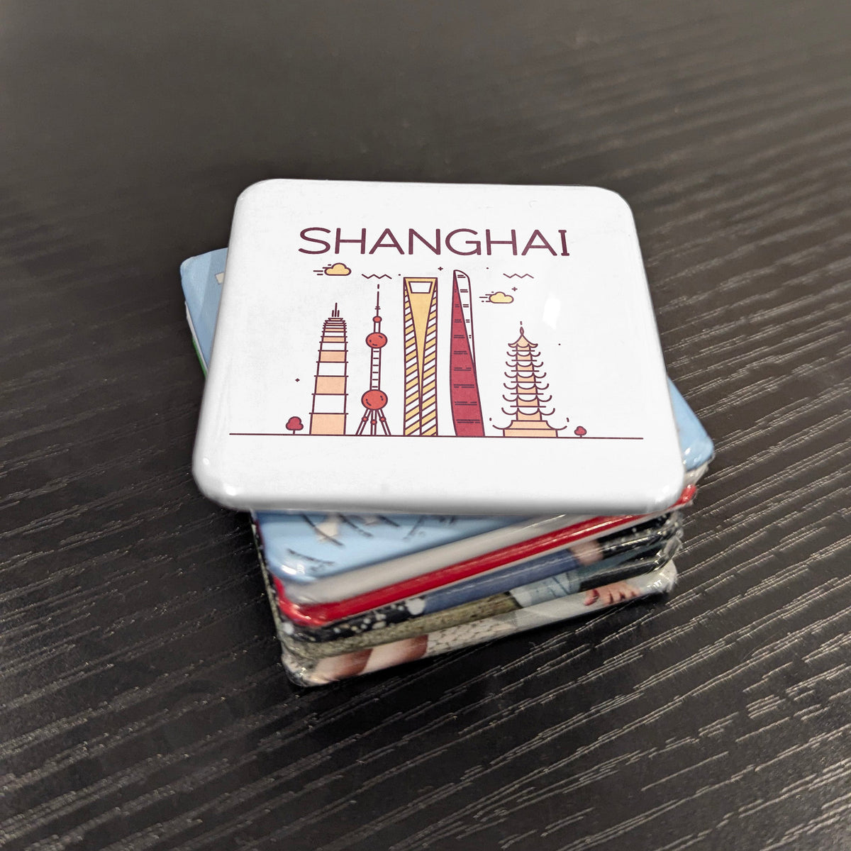 Shanghai China Asia Magnet | Pearl of the Orient on the Huangpu River | 2x2 | Made in Canada