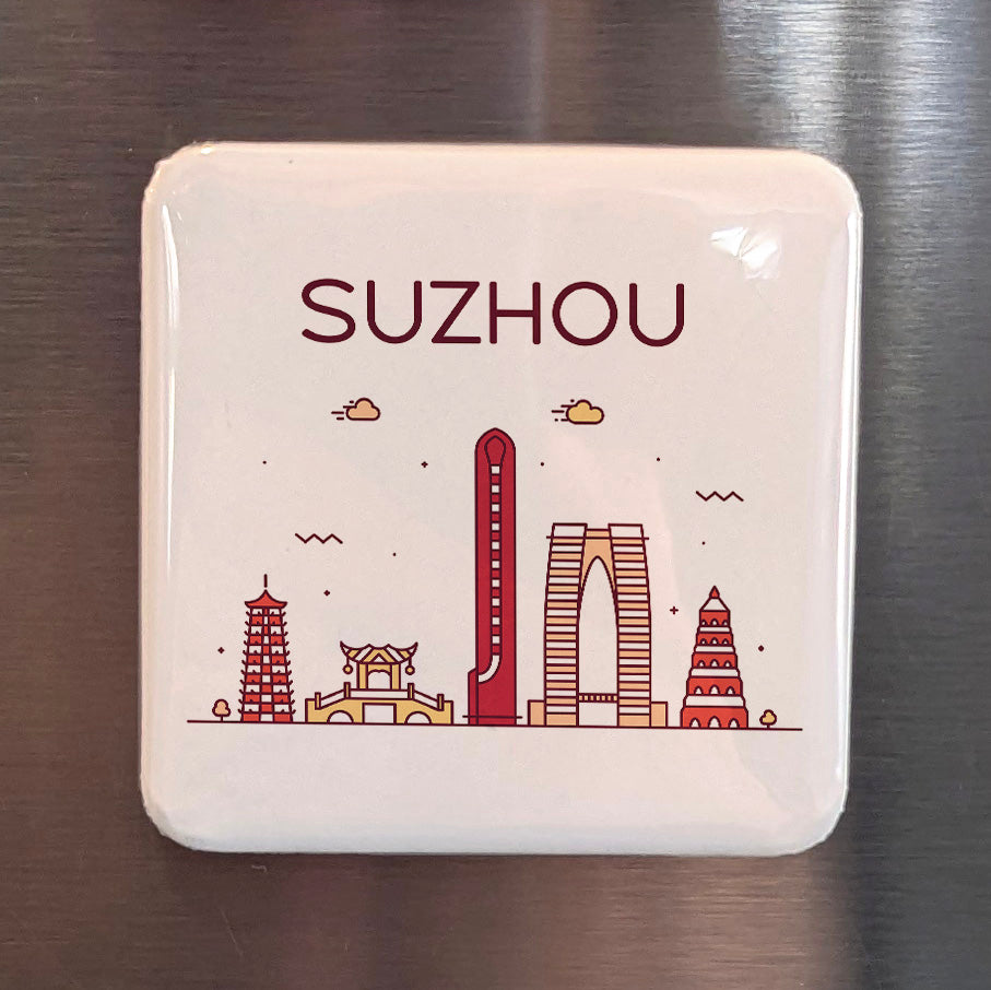 Suzhou China Asia Magnet | Venice of the East on the Grand Canal | 2x2 | Made in Canada