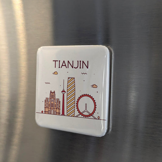 Tianjin Chine Asie Aimant | Ville portuaire de la passerelle de la mer de Bohai | 2x2 | Fabriqué au Canada