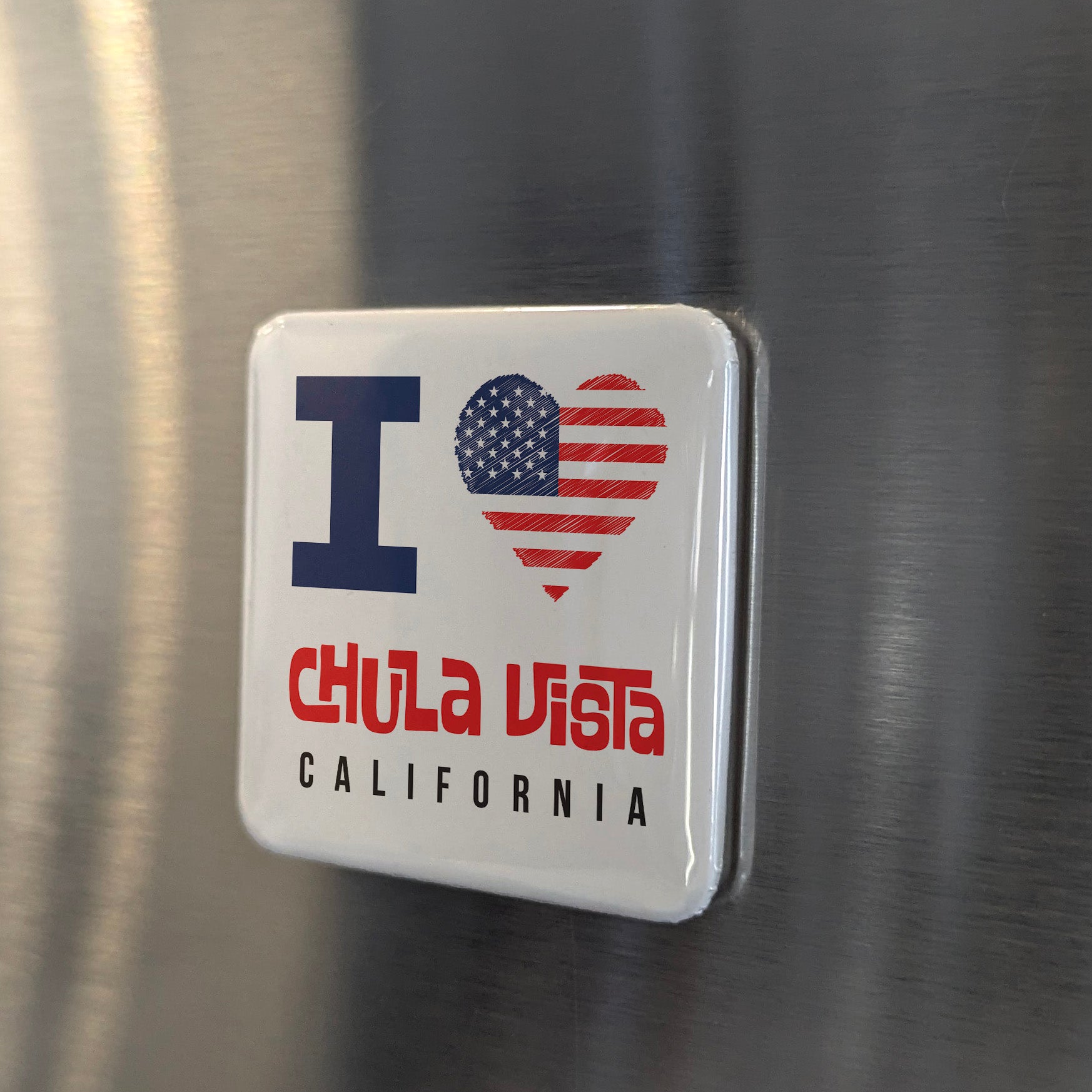 Chula Vista California Magnet | Beautiful View Pride | 2×2 | Made in Canada - PhiloPerse