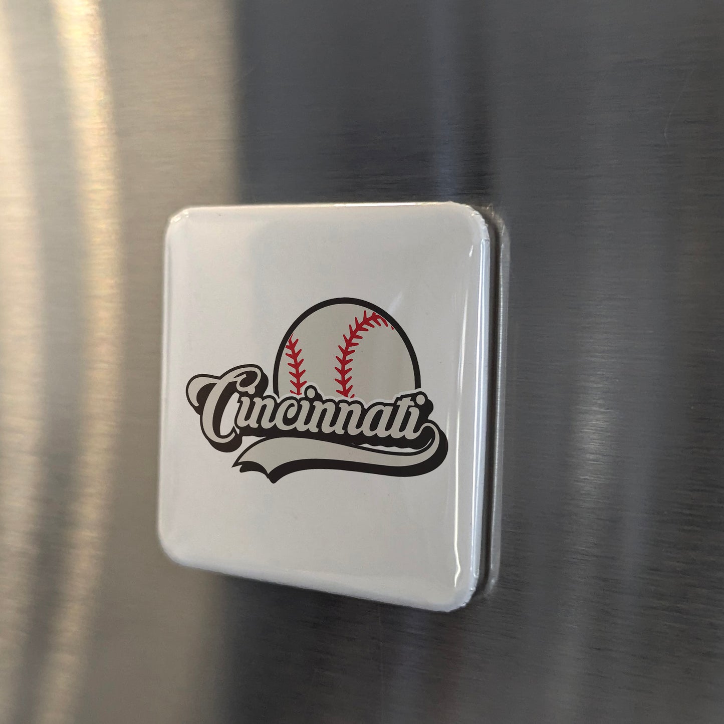 Cincinnati Ohio Magnet | Reds Country | 2×2 | Made in Canada - PhiloPerse