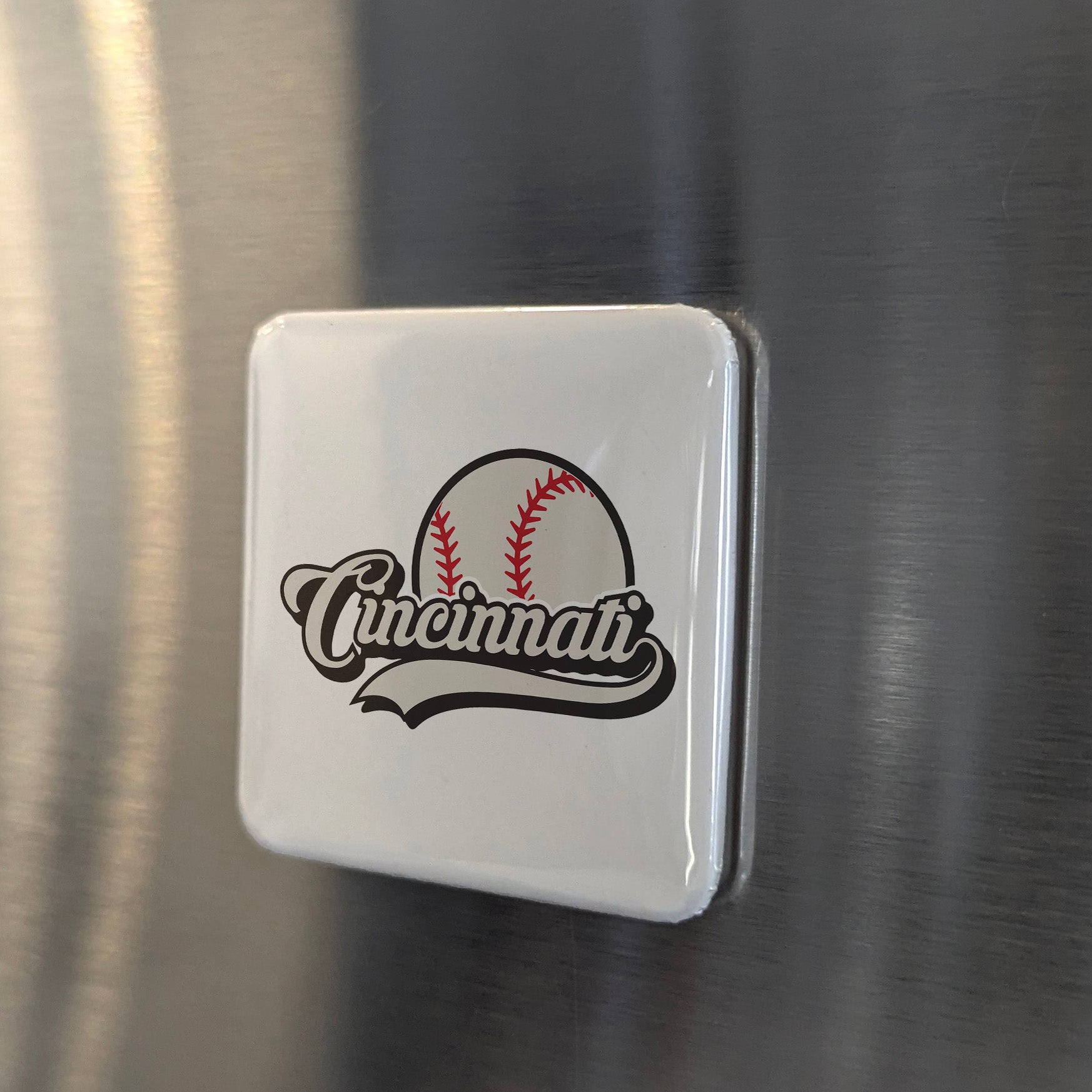 Cincinnati Ohio Magnet | Reds Country | 2×2 | Made in Canada - PhiloPerse