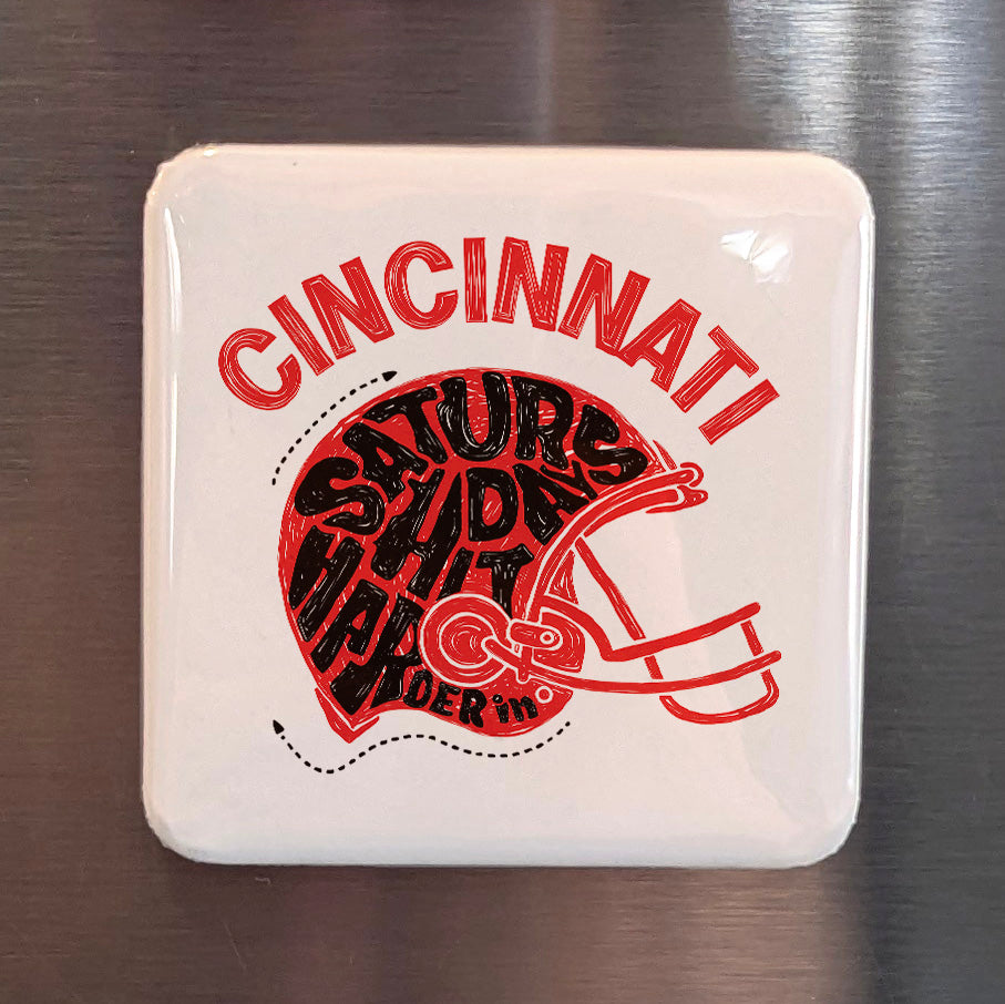 Cincinnati Ohio Magnet | Saturday Habit | 2×2 | Made in Canada - PhiloPerse