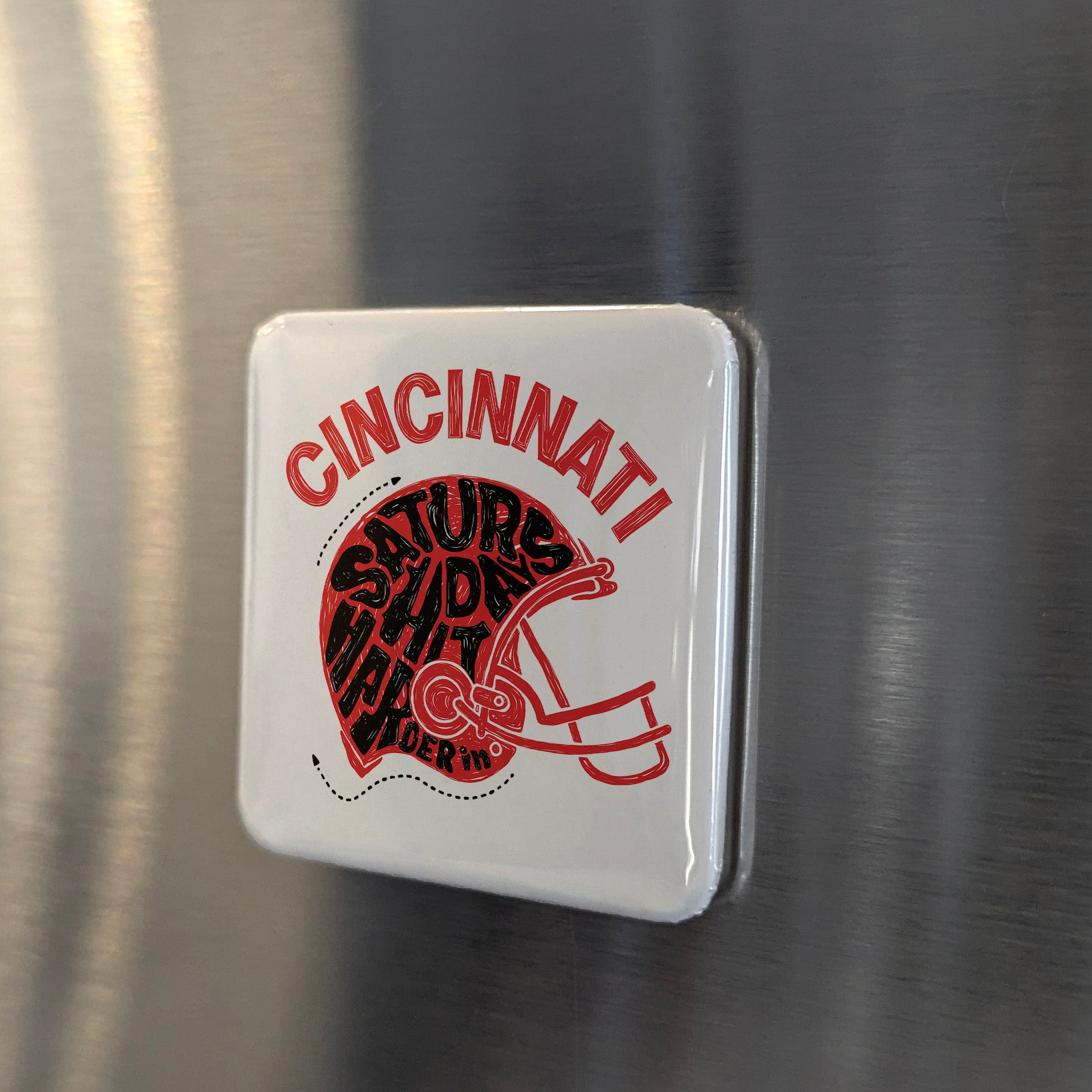 Cincinnati Ohio Magnet | Saturday Habit | 2×2 | Made in Canada - PhiloPerse
