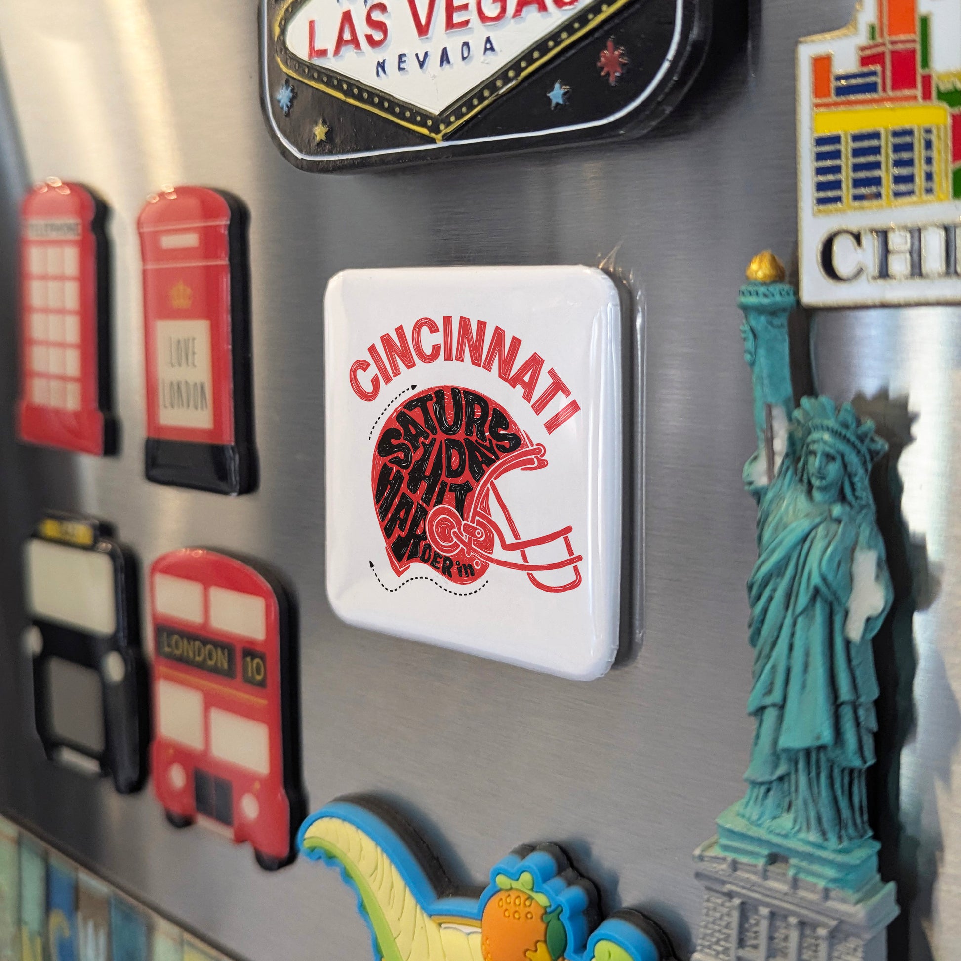 Cincinnati Ohio Magnet | Saturday Habit | 2×2 | Made in Canada - PhiloPerse