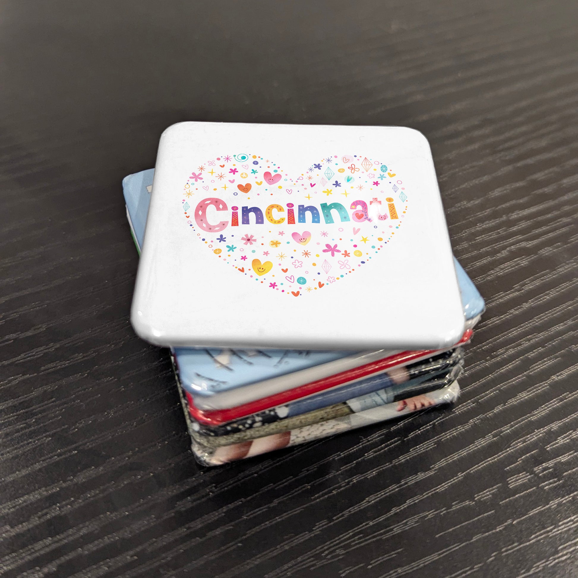 Cincinnati Ohio Magnet | Queen City Heart | 2×2 | Made in Canada - PhiloPerse