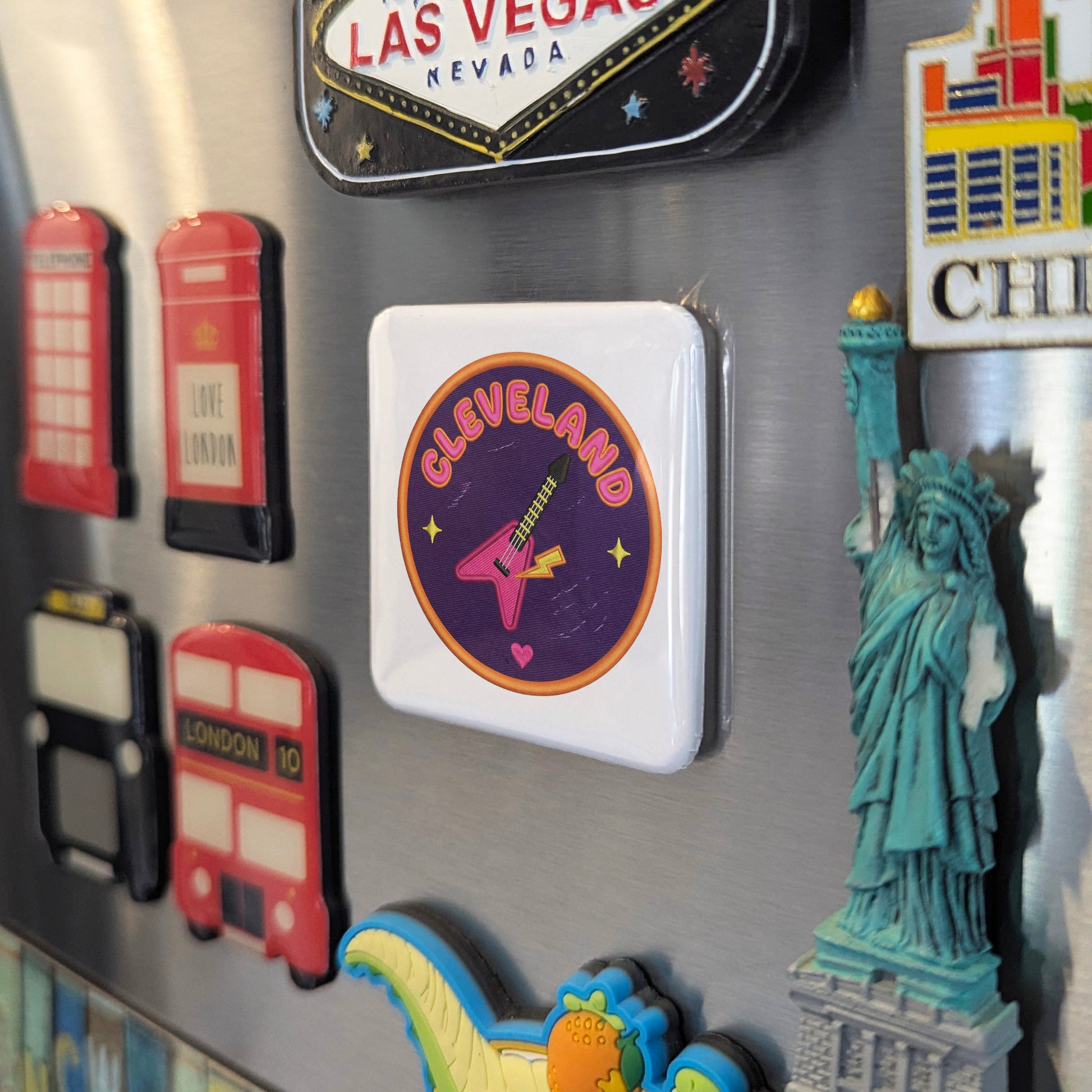 Cleveland Ohio Magnet | Rock Hall Capital | 2×2 | Made in Canada - PhiloPerse