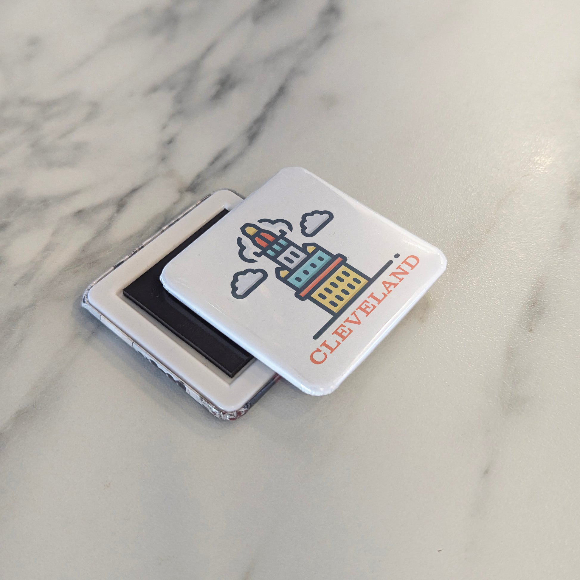Cleveland Ohio Magnet | Terminal Tower Icon | 2×2 | Made in Canada - PhiloPerse
