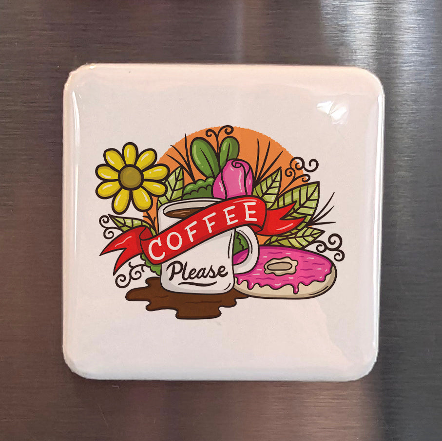 Coffee Please Fridge Magnet - PhiloPerse