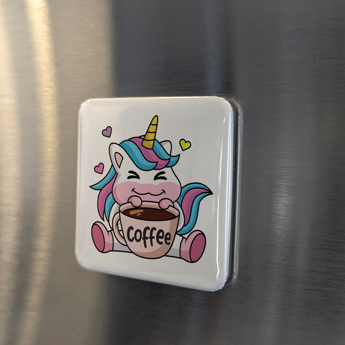Coffee Unicorn Magnet | A Cup of Magic | 2×2 | Made in Canada - PhiloPerse