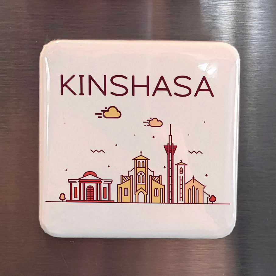 Kinshasa DR Congo Africa Magnet | Capital on the Congo River | 2x2 | Made in Canada