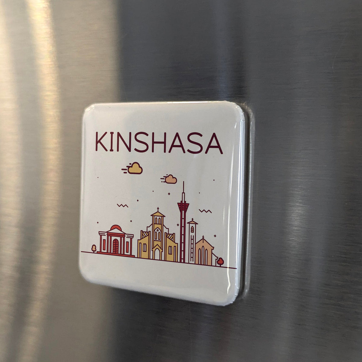 Kinshasa DR Congo Africa Magnet | Capital on the Congo River | 2x2 | Made in Canada
