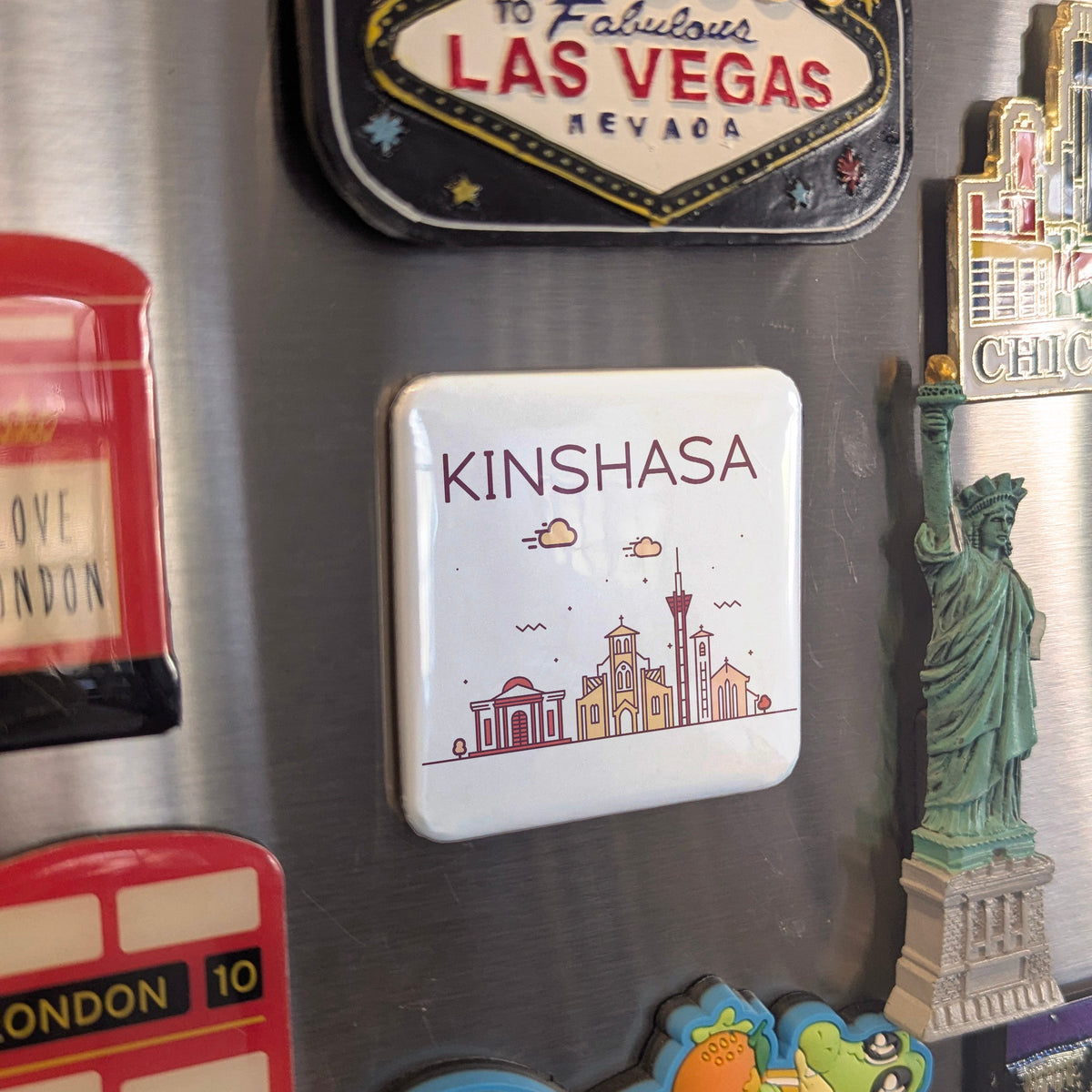 Kinshasa DR Congo Africa Magnet | Capital on the Congo River | 2x2 | Made in Canada