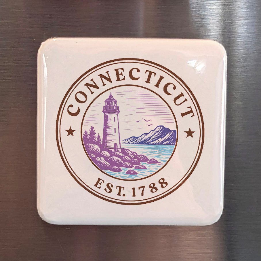 Connecticut Magnet | The Constitution State | 2×2 | Made in Canada - PhiloPerse