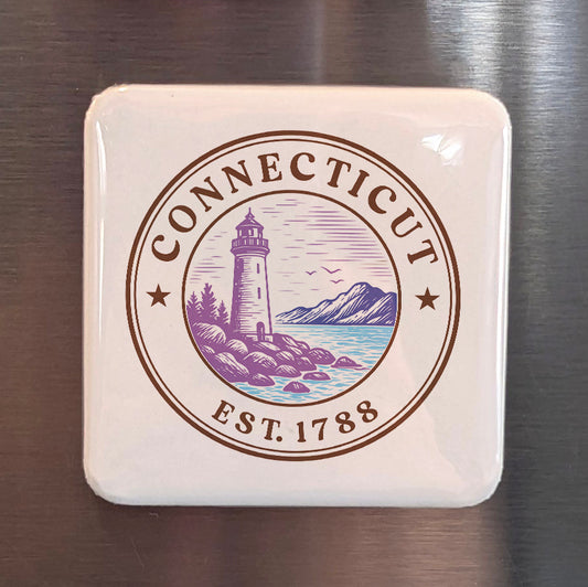 Connecticut Magnet | The Constitution State | 2×2 | Made in Canada - PhiloPerse