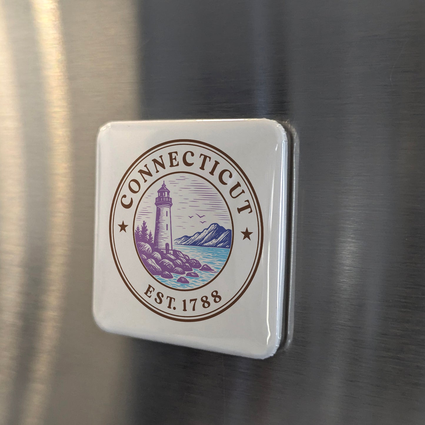 Connecticut Magnet | The Constitution State | 2×2 | Made in Canada - PhiloPerse