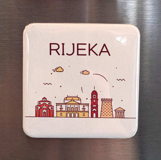 Rijeka Croatia Magnet | Gateway Port of the Kvarner Gulf on the Adriatic | 2x2 | Made in Canada - PhiloPerse