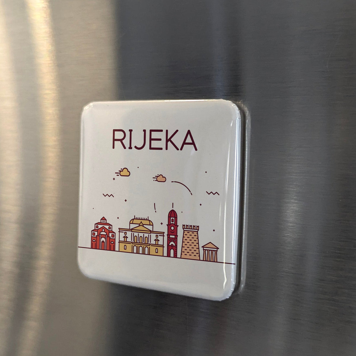 Rijeka Croatia Magnet | Gateway Port of the Kvarner Gulf on the Adriatic | 2x2 | Made in Canada
