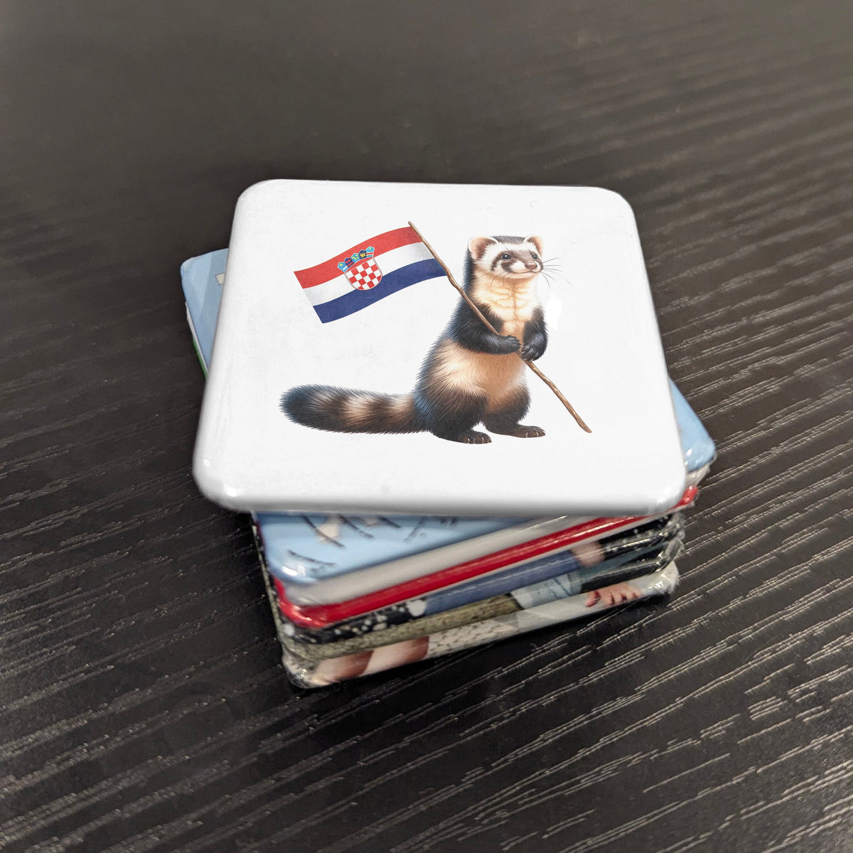Croatia Magnet | European Pine Marten Kuna of the Adriatic Homeland | 2x2 | Made in Canada