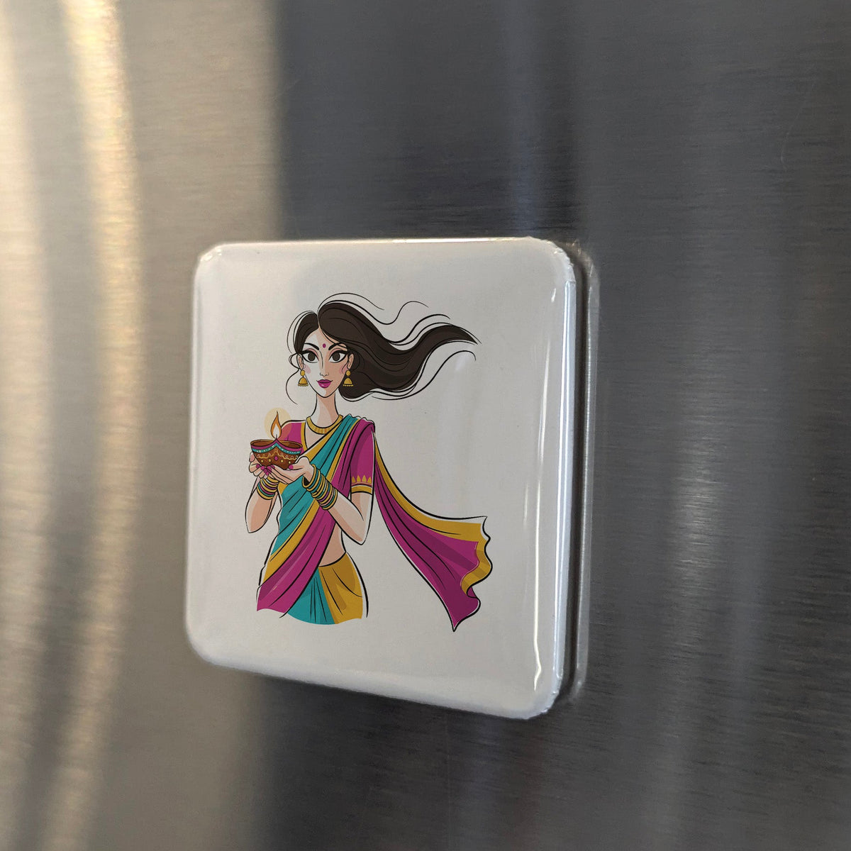 Asia Magnet | Indian Culture Colours of the Subcontinent | 2x2 | Made in Canada