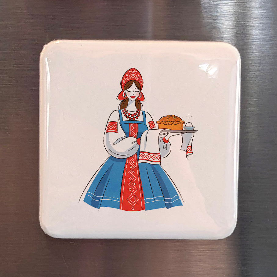 Russian Slavic Culture Magnet | Matryoshka Tradition of the Slavic Heartland | 2x2 | Made in Canada