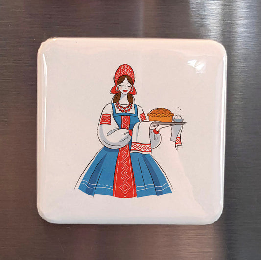 Russian Slavic Culture Magnet | Matryoshka Tradition of the Slavic Heartland | 2x2 | Made in Canada - PhiloPerse