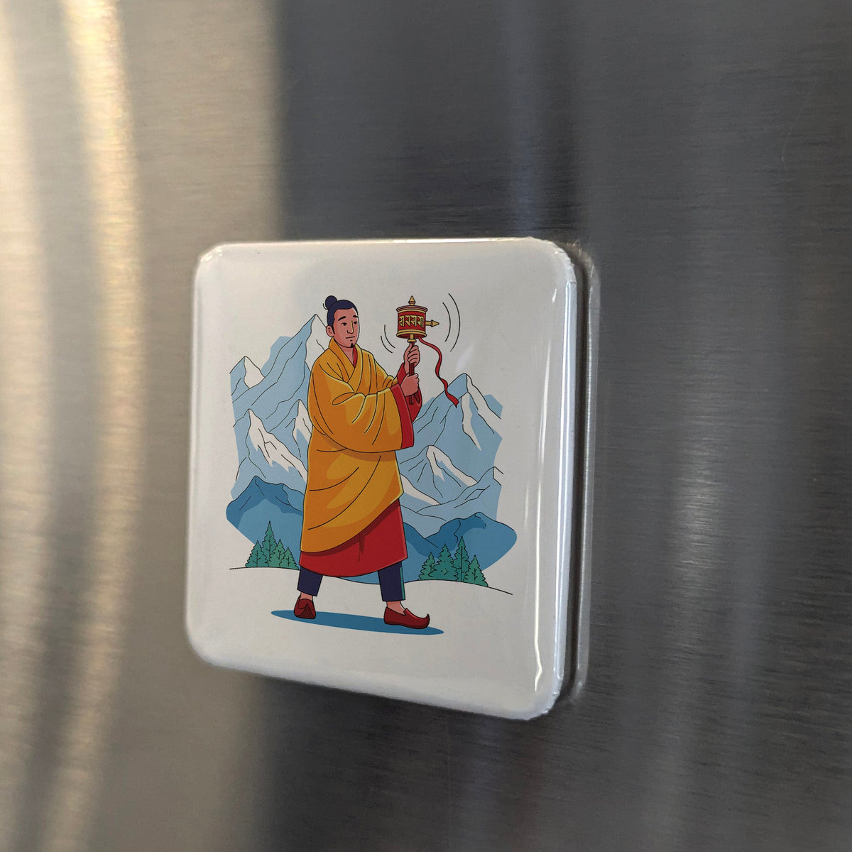 Asia Magnet | Tibetan Himalayan Buddhist Roof of the World | 2x2 | Made in Canada
