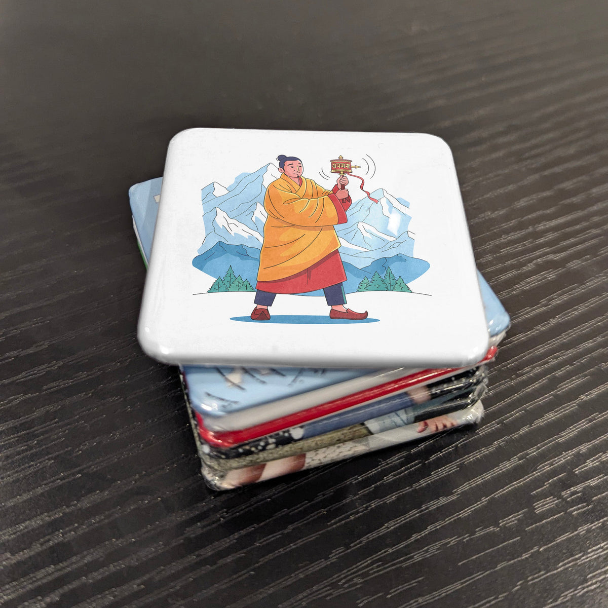 Asia Magnet | Tibetan Himalayan Buddhist Roof of the World | 2x2 | Made in Canada