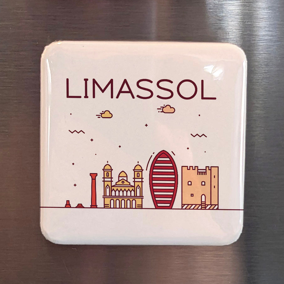 Limassol Cyprus Magnet | Wine Capital of the Birthplace of Aphrodite | 2x2 | Made in Canada