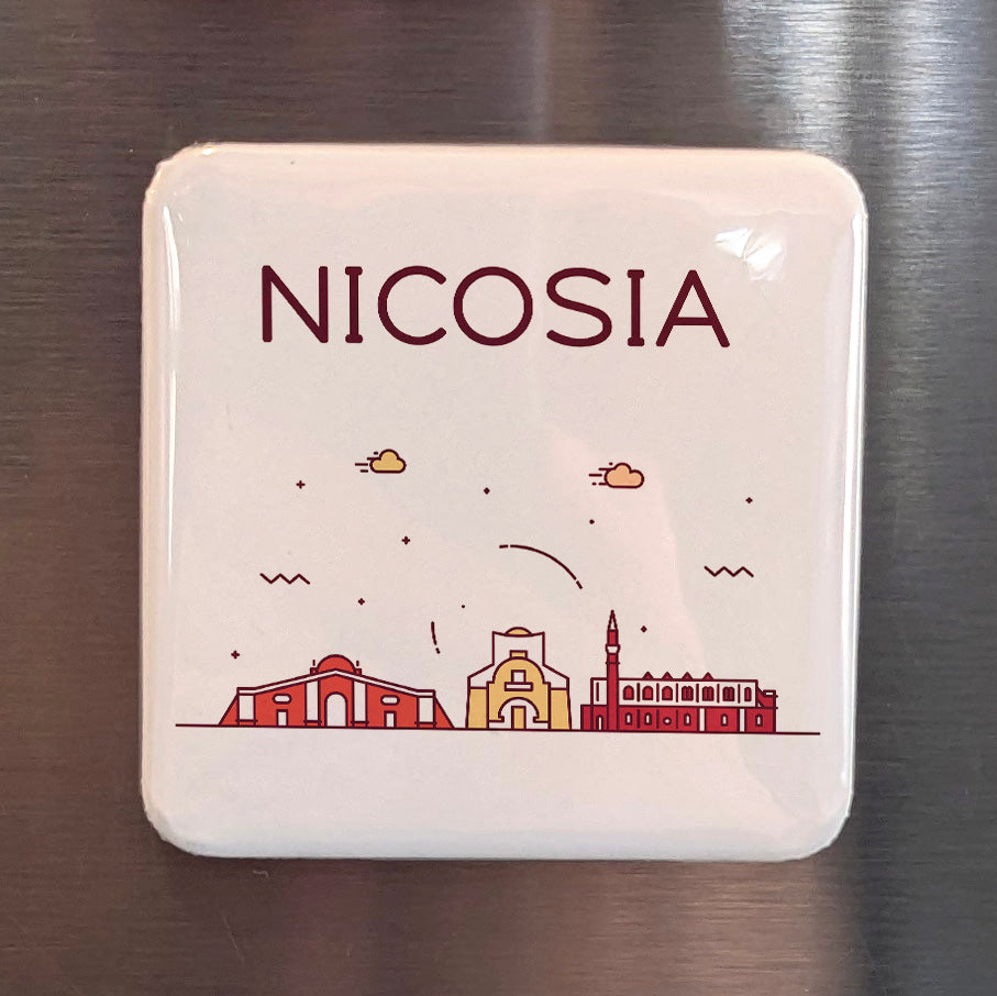 Nicosia Cyprus Magnet | Last Divided Capital on the Green Line of the Mediterranean | 2x2 | Made in Canada