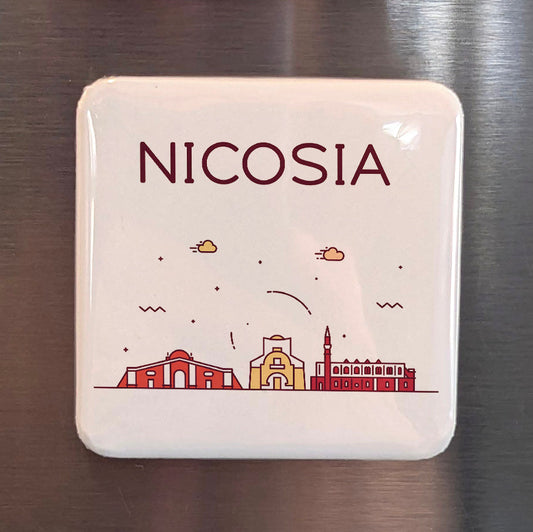 Nicosia Cyprus Magnet | Last Divided Capital on the Green Line of the Mediterranean | 2x2 | Made in Canada