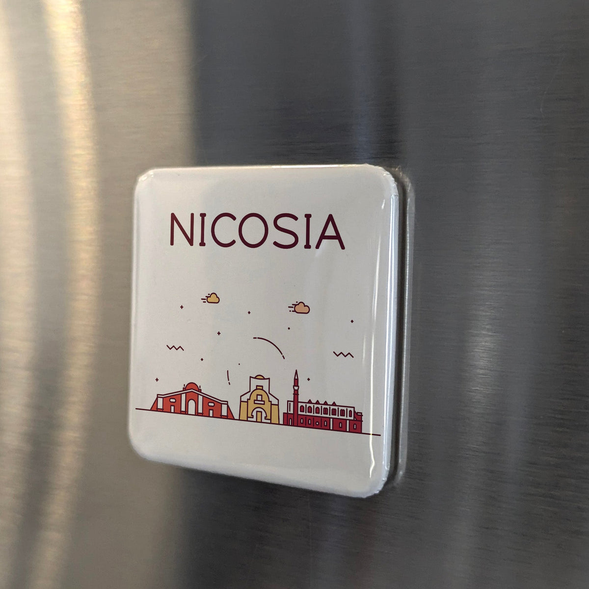 Nicosia Cyprus Magnet | Last Divided Capital on the Green Line of the Mediterranean | 2x2 | Made in Canada