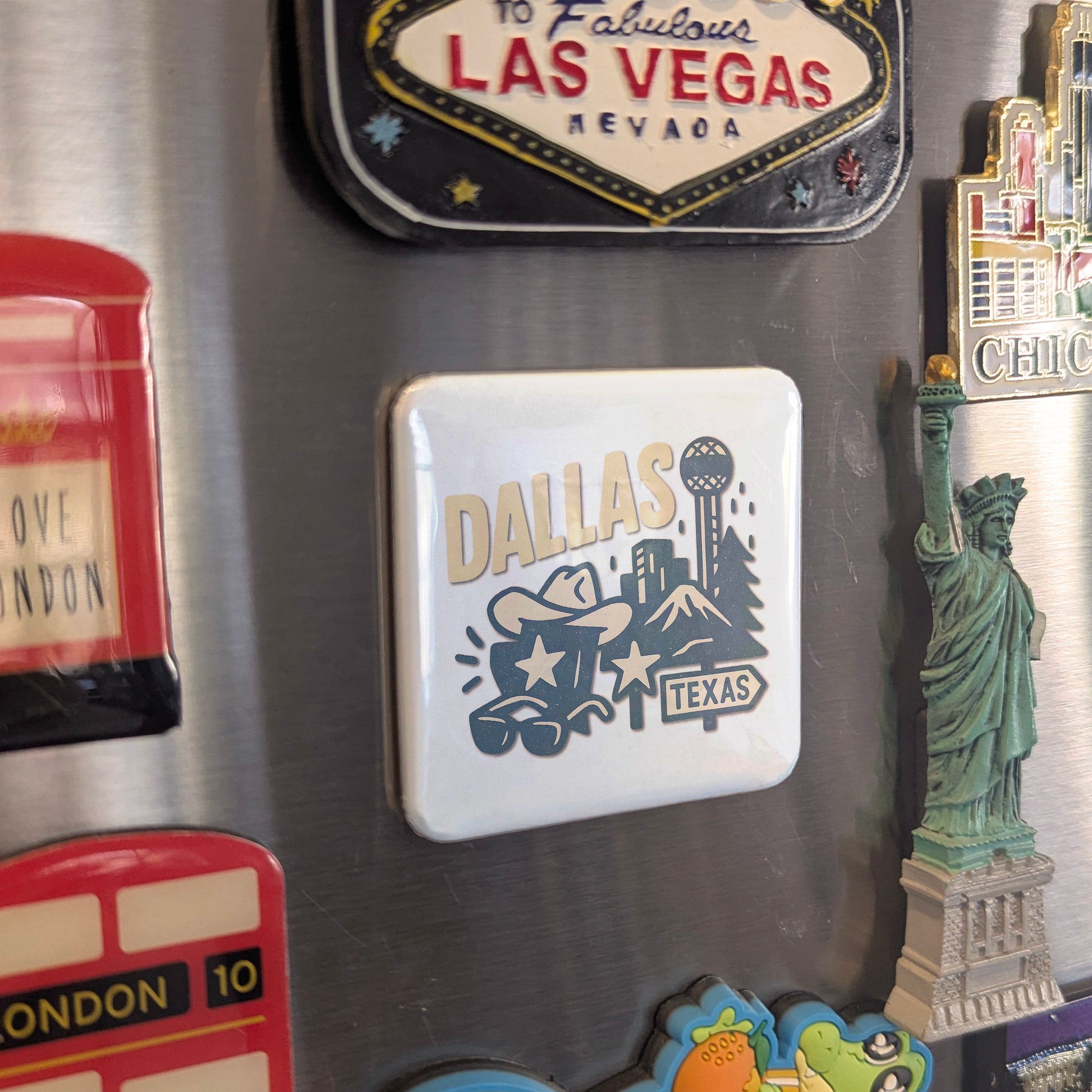Dallas Texas Magnet | | 2×2 | Made in Canada - PhiloPerse