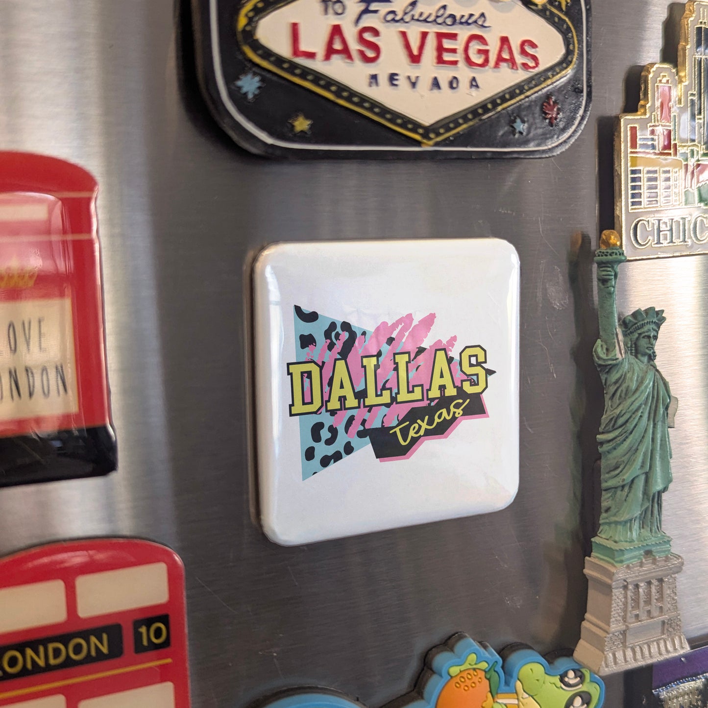 Dallas Texas Magnet | Retro Glam | 2×2 | Made in Canada - PhiloPerse