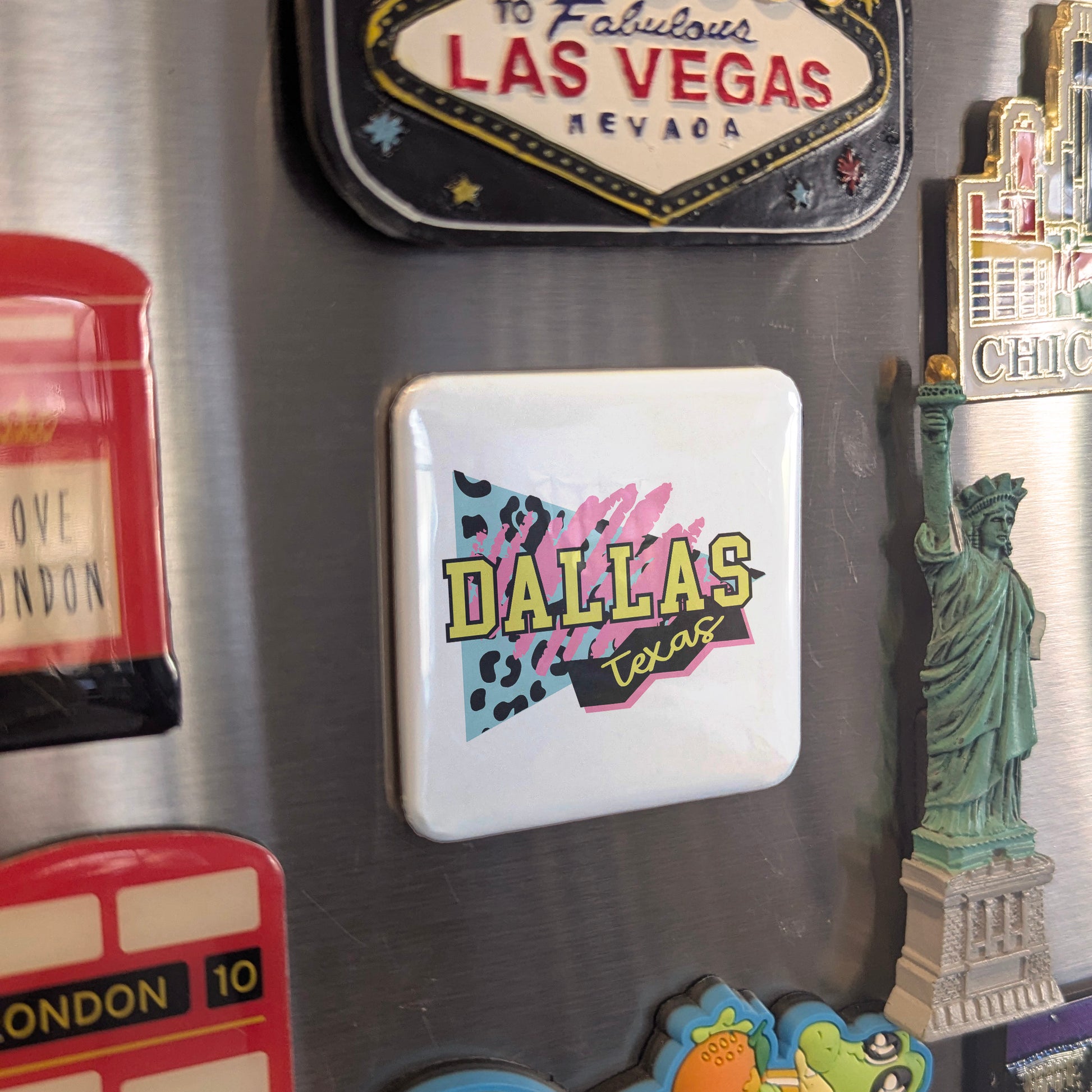 Dallas Texas Magnet | Retro Glam | 2×2 | Made in Canada - PhiloPerse