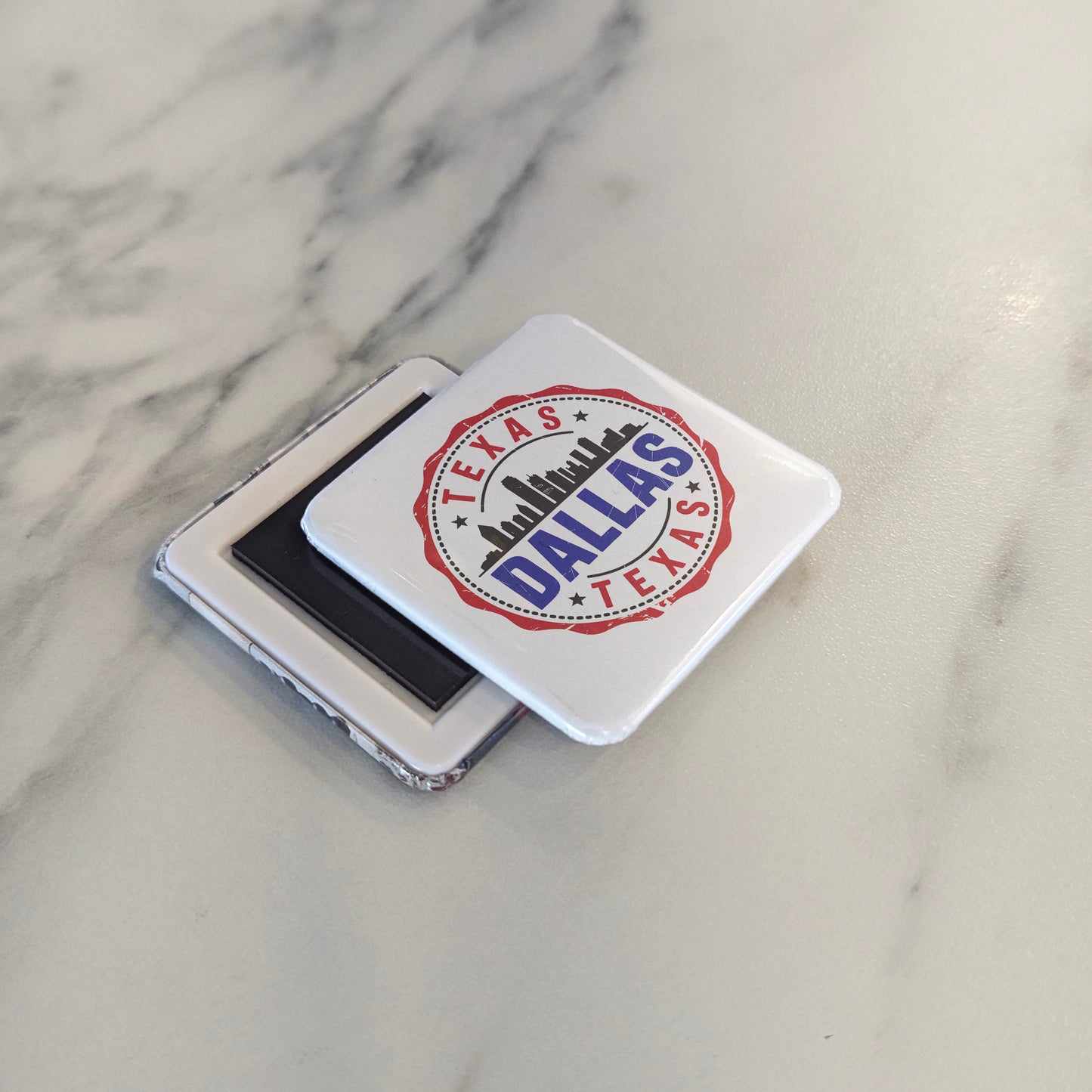 Dallas Texas Magnet | Texas Stamp | 2×2 | Made in Canada - PhiloPerse