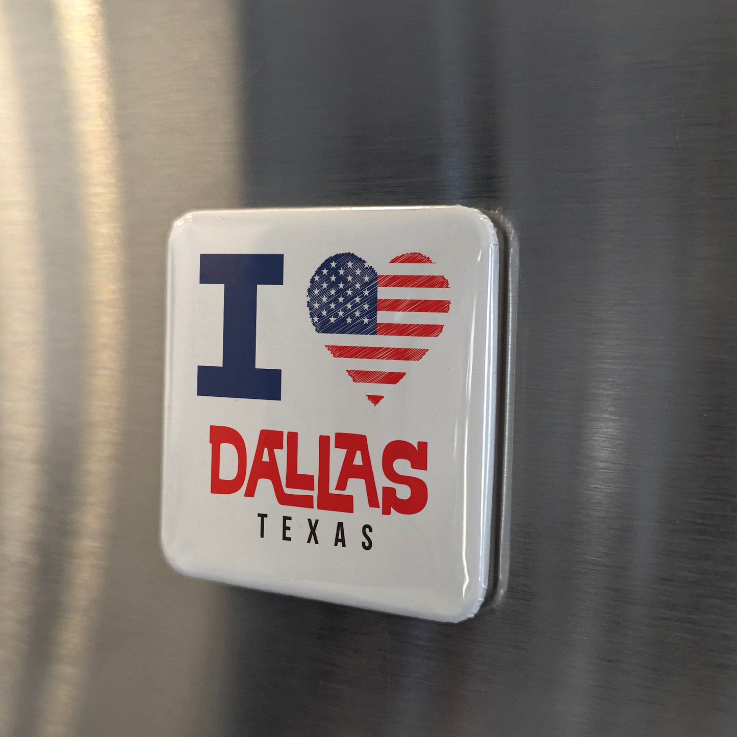 Dallas Texas Magnet | Big D City Pride | 2×2 | Made in Canada - PhiloPerse