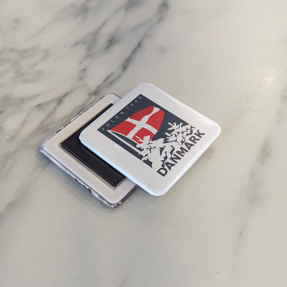 Denmark Magnet | Dannebrog the World's Oldest National Flag of the Danes | 2x2 | Made in Canada