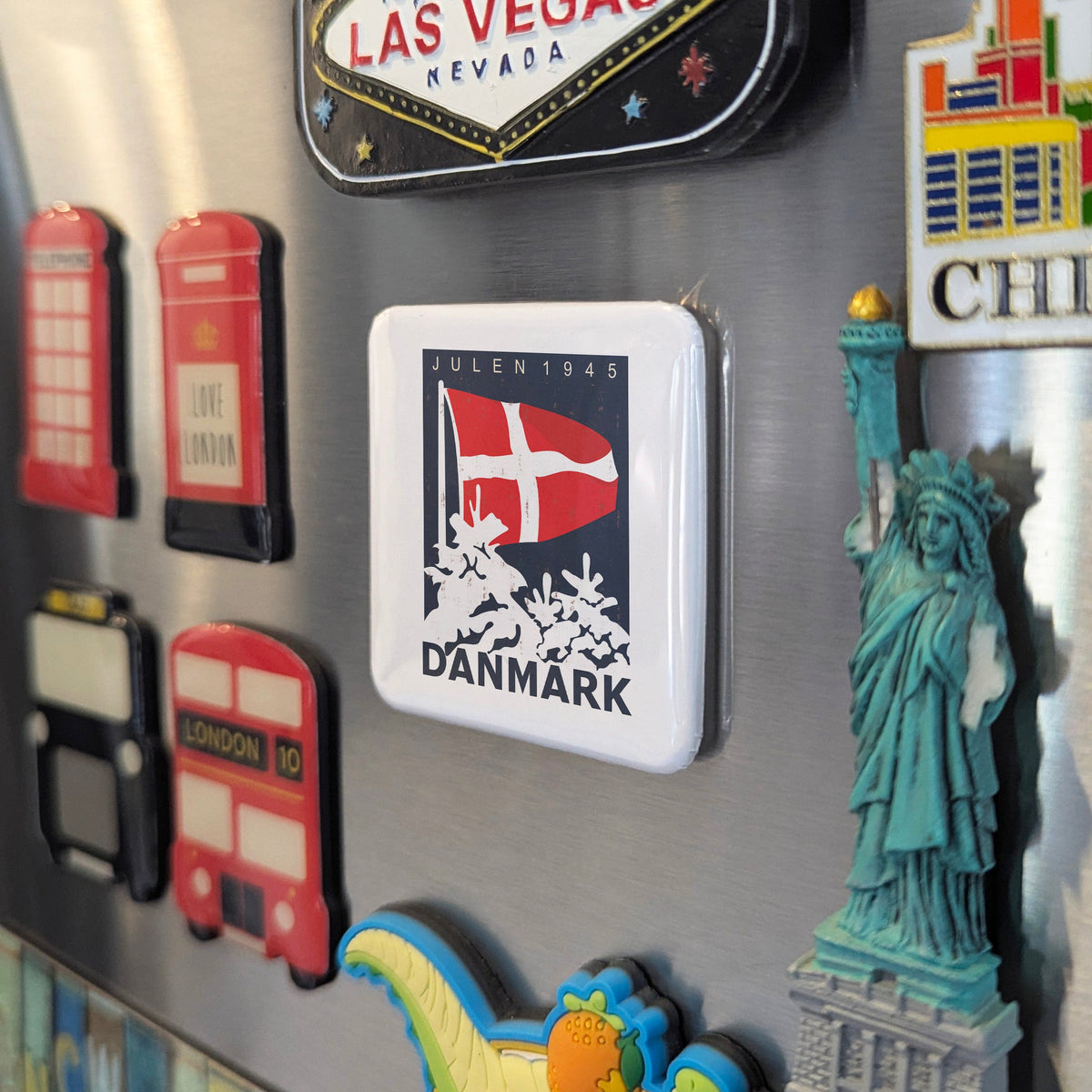 Denmark Magnet | Dannebrog the World's Oldest National Flag of the Danes | 2x2 | Made in Canada