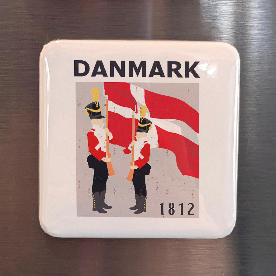 Denmark Magnet | Royal Life Guards of the Danish Crown at Amalienborg | 2x2 | Made in Canada