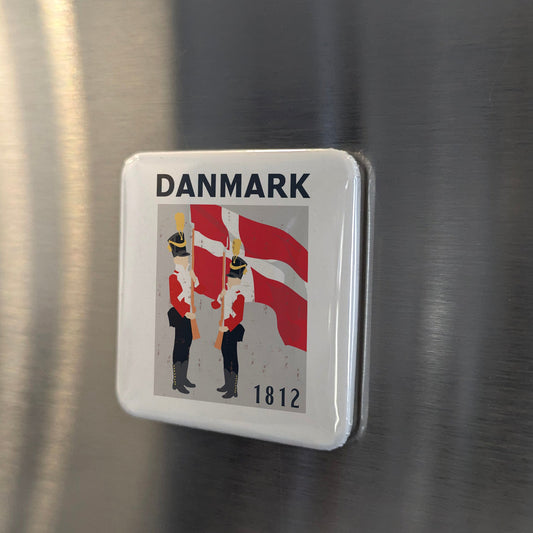 Denmark Magnet | Royal Life Guards of the Danish Crown at Amalienborg | 2x2 | Made in Canada - PhiloPerse