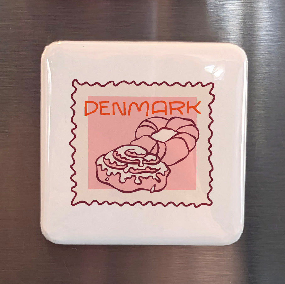 Denmark Magnet | Wienerbrød Danish Pastry of the Nordic Breakfast Table | 2x2 | Made in Canada