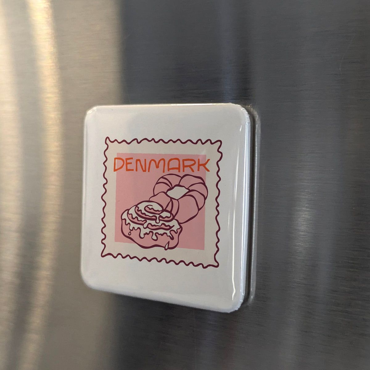Denmark Magnet | Wienerbrød Danish Pastry of the Nordic Breakfast Table | 2x2 | Made in Canada
