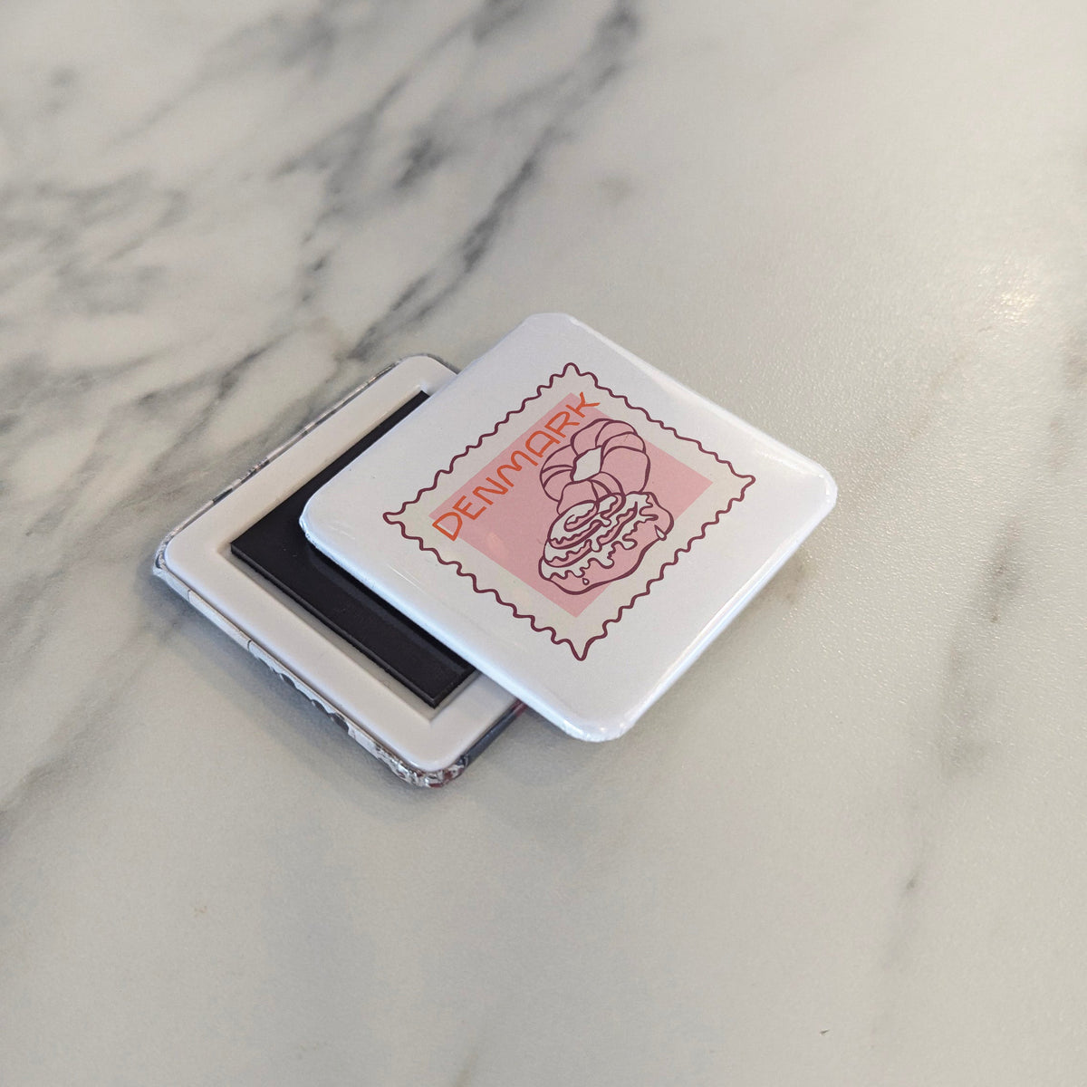 Denmark Magnet | Wienerbrød Danish Pastry of the Nordic Breakfast Table | 2x2 | Made in Canada